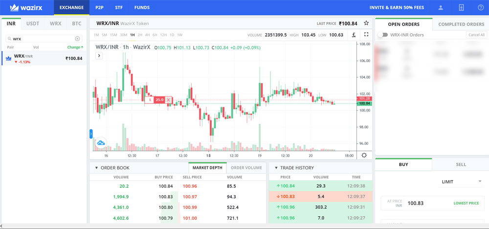 wazirx exchange crypto image