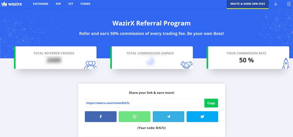 wazirx referral link and code