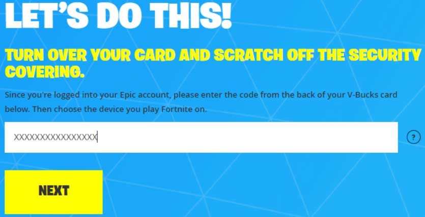 redeem v bucks code