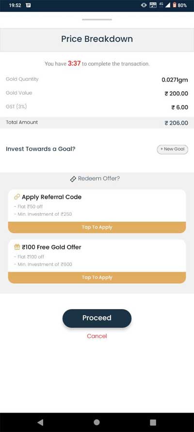 redeem offer and referral code apply