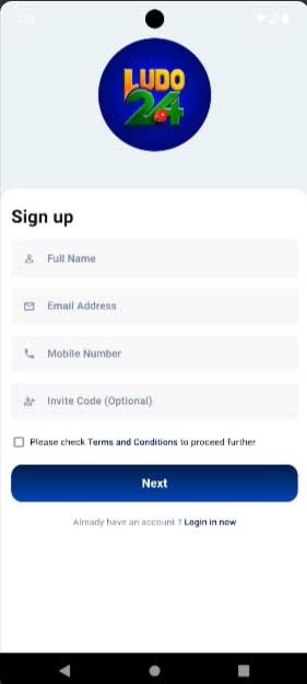 sign-up form