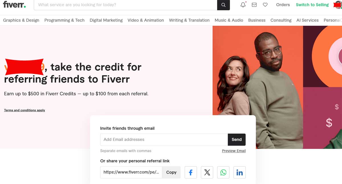 fiverr referral link